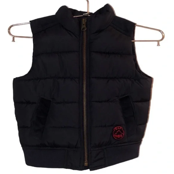 Baby Gap Puffer Vest Size 18-24 mos Boy Blue Corduroy Top and Pockets - Picture 10 of 10
